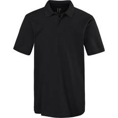 JP1880 Men's Big & Tall Classic Cotton Pique Polo Shirt - Black
