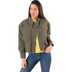 Only Chaquetas Only Marina Crop Jacket Green Female