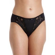 Camille Knickers Camille Black, S High Leg Floral Lace Pack Briefs
