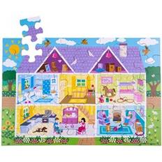 Bigjigs Toys Children's Wooden Dolls House Floor Jigsaw Puzzle 48 Piece