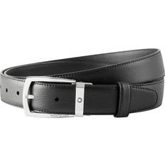 Steel Belts Montblanc Montblanc Belt Trapeze Shiny Stainless Steel Pin Buckle Black Black