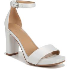 Fabric Heeled Sandals Naturalizer Joy Dress Sandals Pearl White Satin Fabric