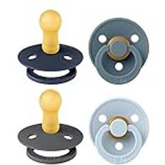 Bibs 4 Pack Soothers Deep Space Mix Size 2 Round Nipple
