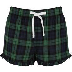 Dame - Skinn Shorts Skinnifit Tartan Shorts Mid Navy