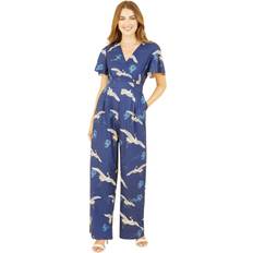 Women Jumpsuits & Overalls on sale Yumi Crane Print Wrap Neck Jumpsuit