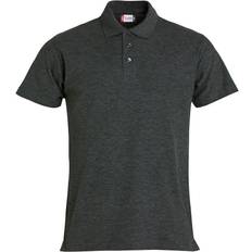 Mens Basic Melange Polo Shirt Anthracite