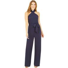 Equestrian Jumpsuits & Overalls Yumi Navy Cross Over Halter Neck Jumpsuit