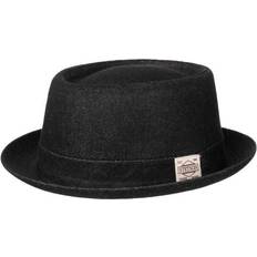 Denim/Jeansstoff Hüte Stetson Classic Pork Pie Denim Hat black 58-59 cm