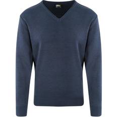 Acrylic V Neck Sweater Navy