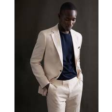 Man - Solid Colour Blazers Reiss Kin Linen Single Breasted Suit Jacket