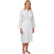 Bleu - Femme Peignoirs Bella Floral Print Dressing Gown - Bleu/Rose