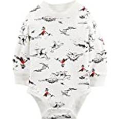 Carter's Boys Dinosaur Print Bodysuit, White, 9m