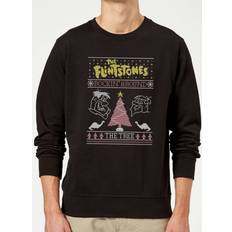 Christmas Jumpers - Women Flintstones Rockin Around The Tree Christmas Jumper Black