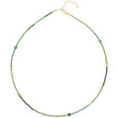 Nuni Copenhagen Halsband Nuni Copenhagen Ulrikke Necklace Green Förgyllt-Silver Sterling 925