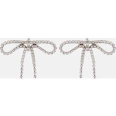 Balenciaga Women's Archive Ribbon Earrings Silver Silver