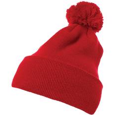 Flexfit Uomo Berretti Flexfit Cuffed pom pom knit beanie Beanie red