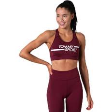 Tommy Hilfiger Polyester BH:ar Tommy Hilfiger Mid Support Bra Logo Red