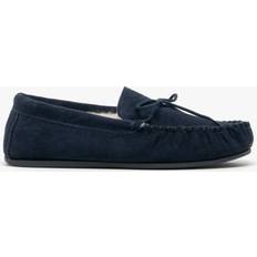 Blue - Men Moccasins Mokkers OLIVER Mens Moccasin Slippers Navy: