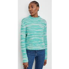 Dame - Grøn - Polotrøjer Sweatere Gerry Weber Pullover mit Jacquard-Muster und Turtleneck Grün 34/XS 34/XS