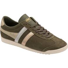 Gola 'Bullet Mirror Trident' Suede Lace-Up Trainers Khaki