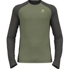 Herre - Naturfarvet Svedundertøj Odlo Men's Performance Wool 150 Base - Matte Green/Dark Grey Melange