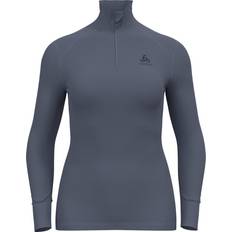 Dam - Gråa - Polotröjor Odlo Women's Active Warm Eco Half-Zip Turtleneck Base Layer Top, XS, Folkstone Gray