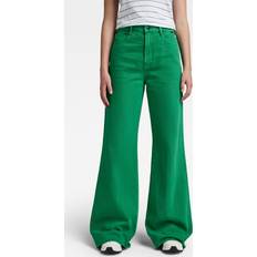 Dam - Gröna Jeans G-Star Deck Ultra High Wide Leg Jeans Green Women 24-30