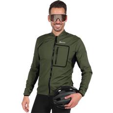 Santini Overtøj Santini Alpha T. Lined Windproof Cycling Jacket - Olivengrøn