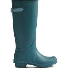 Turquoise Wellingtons Hunter Original Tall Back Adjustable Wellington Boots