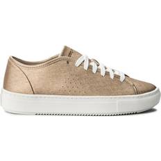 Jane Metallic Womens Pink Trainers Leather