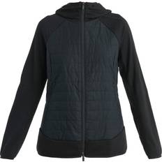 Icebreaker Women's Quantum Hybrid L/S Zip Hoodie Merino jacket XS, black