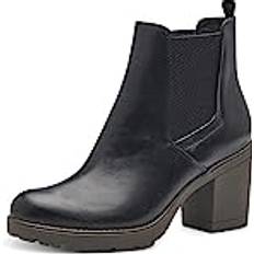 Faux Leather Chelsea Boots Marco Tozzi Block Heel Chelsea Boots - Black