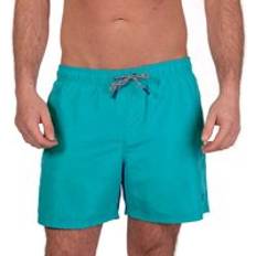 Men - Turquoise Swimwear Plain Swim Shorts Turquoise