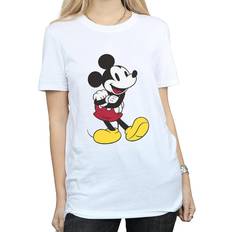Boyfriend T-shirts Disney Classic Mouse Cotton Boyfriend T-Shirt White