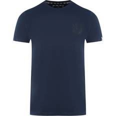 Aquascutum Abbigliamento Aquascutum London Tonal Aldis Logo Navy Blue T-Shirt