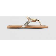 See by Chloé Hana Gold Slides 37, Colour: Gold Fabric