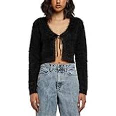 Kort Trøjer Urban Classics Cardigan Tied cropped feather till Damer sort