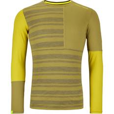 Ortovox 185 Rock'N'Wool Long Sleeve Merino base layer XL, yellow/olive