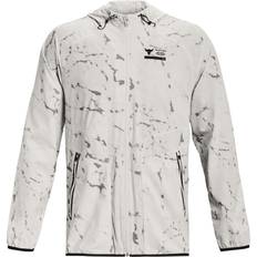 Under Armour Men's Project Rock Unstoppable Printed Jacket White Clay Black Green