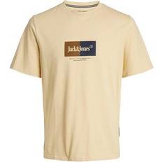 Jack & Jones Yellow T-shirts Jack & Jones Jordalston Logo Print T-shirt In Cotton With Short Sleeves