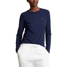 Polo Ralph Lauren Long-Sleeve Jersey Crewneck Tee - Navy/Rød
