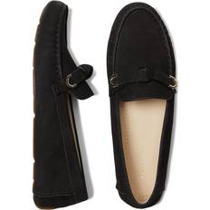 Cole Haan Loafers Cole Haan Evelyn Bow Driver Black Nubuck Akuya Women's Shoes Black