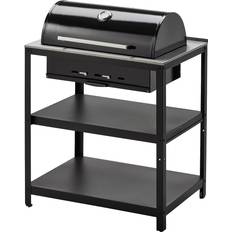 IKEA GRILLSKÄR Kolgrill, svart/rostfritt utomhus, 86x61