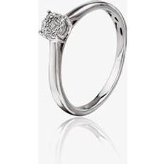 Grey - Women Rings Pure Brilliance 9ct White Gold 0.05ct Diamond Cluster Ring THR14566-05 Silver