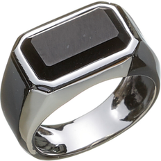 Onyxer Ringe ALEXANDER LYNGGAARD Alexander Lynggaard Hope Signet Ring Rectangle Onyx H70011 60
