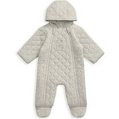 Jumpsuits Children's Clothing Mamas & Papas Bear Hugs Quilted Jersey Pramsuit Sand SAND Newborn