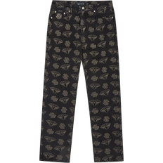 Diamonds Dollars Denim Pants - Black