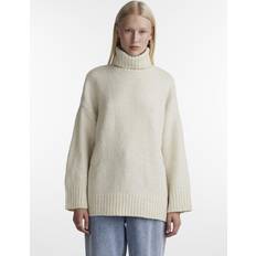 Beige - Dame - Polotrøjer Sweatere Pieces Pcnancy Rullekrave