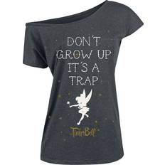 Peter Pan Disney T-shirt Tingeling Don't Grow Up för Dam mörkt gråmelerad