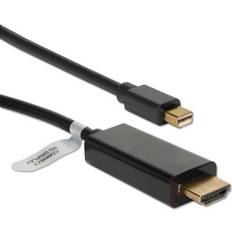 Qvs 15 Mini Displayport & Thunderbolt to HDMI Cable, Black